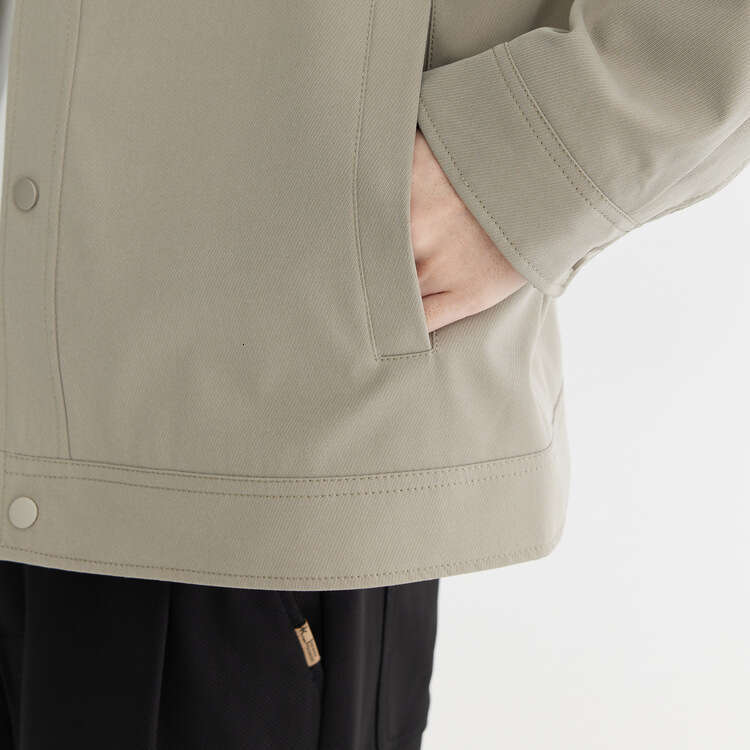 Wuge Solid Color Simple Basic Lapel Men's 2024 Spring New Style Trendy Versatile Casual Jacket Men