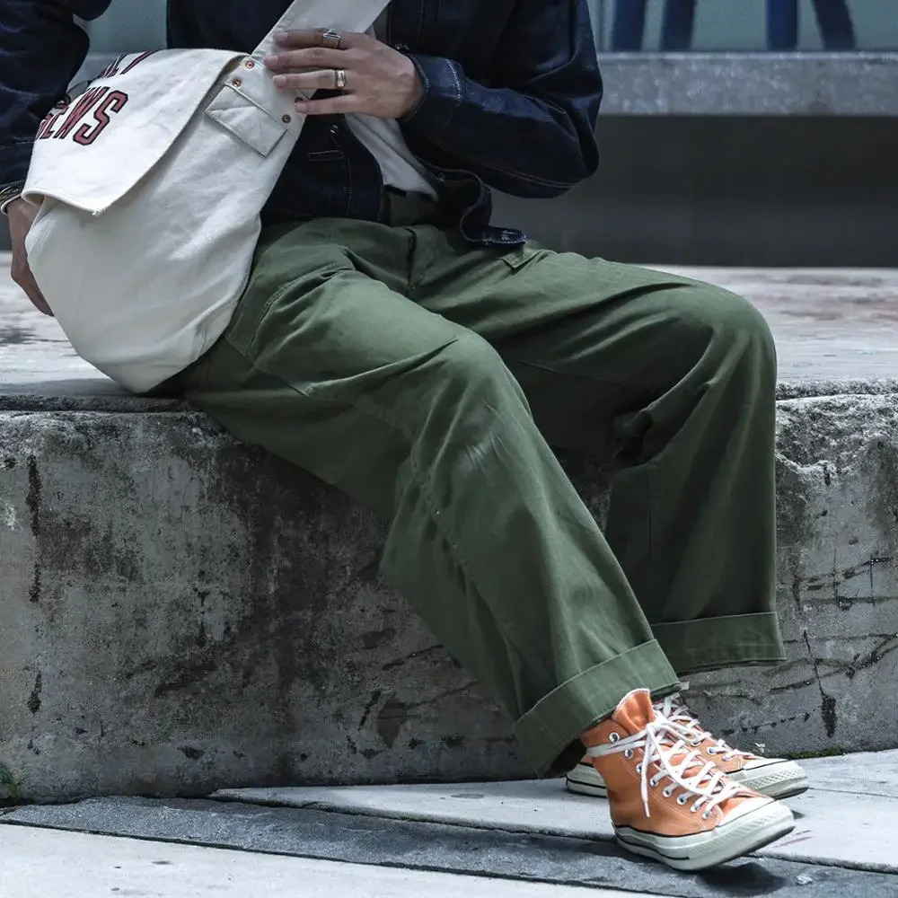 Bronson 1947 Model 838A OD7 Fatigue Utility Pants Mens HBT OG107 Baker Trouser 241115