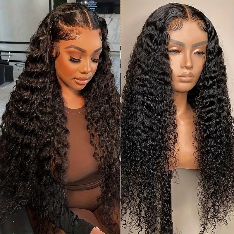Fashion front lace 13*4 lace wig African hot selling small curling tube fluffy long curly wig