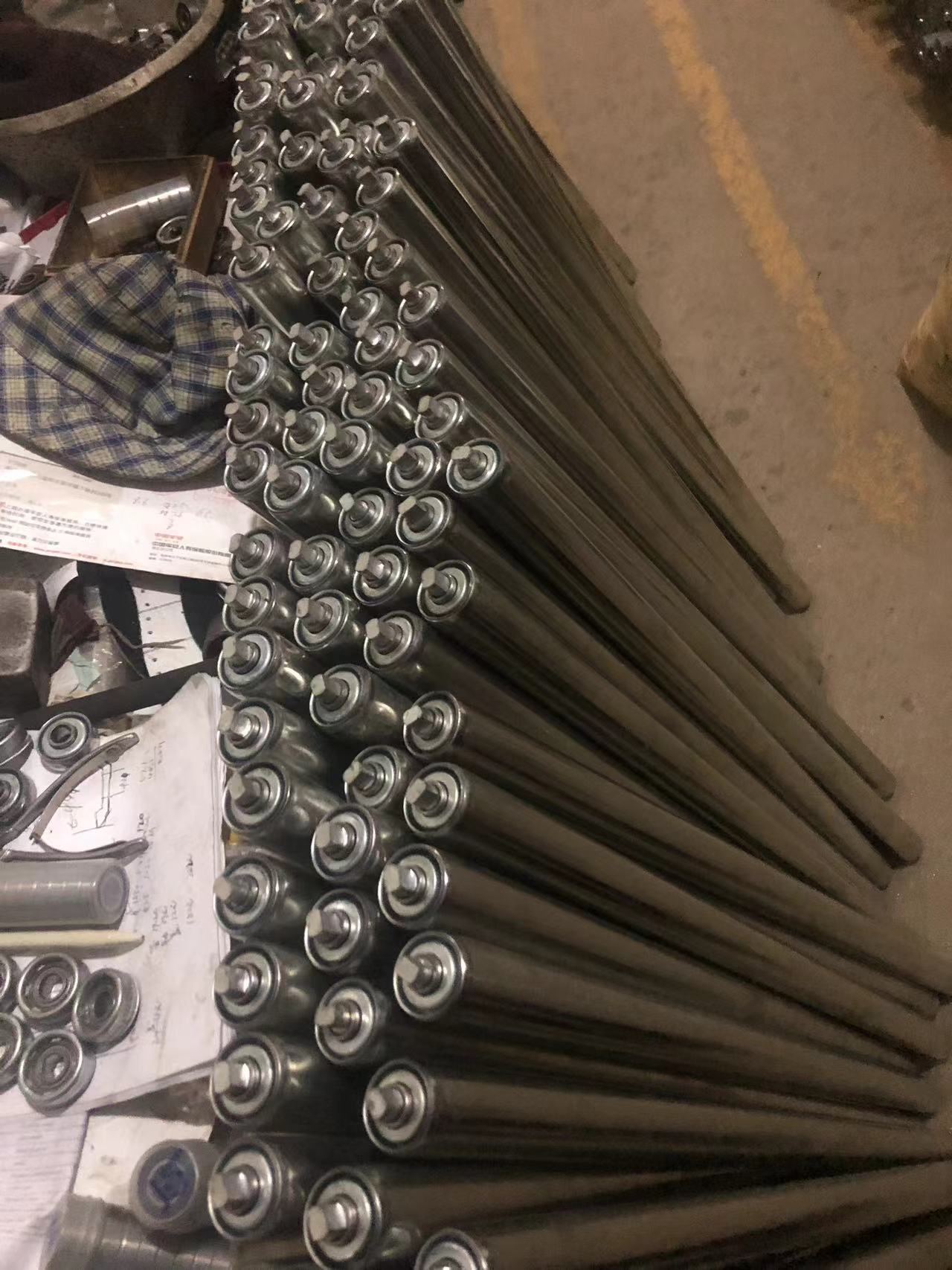 Wholesale non powered drum manufacturer workshop stainless steel assembly line conveying equipment chain wheel drum support roller drum