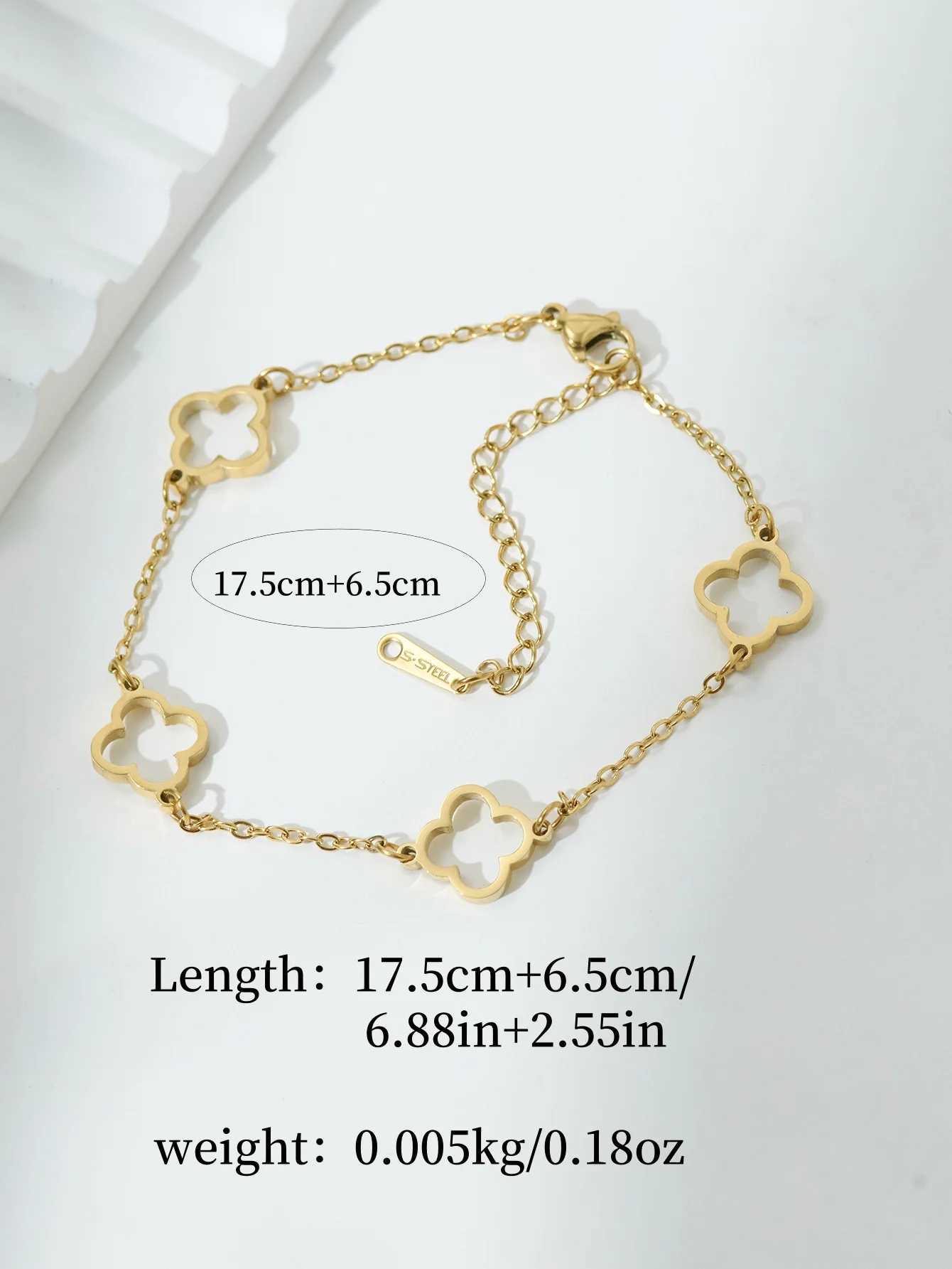 1 Lucky Luxury Fashion Flower Decor bracelet suitable for women daily decoration gift friend gift mother gift party gift jewelryXJ250225
