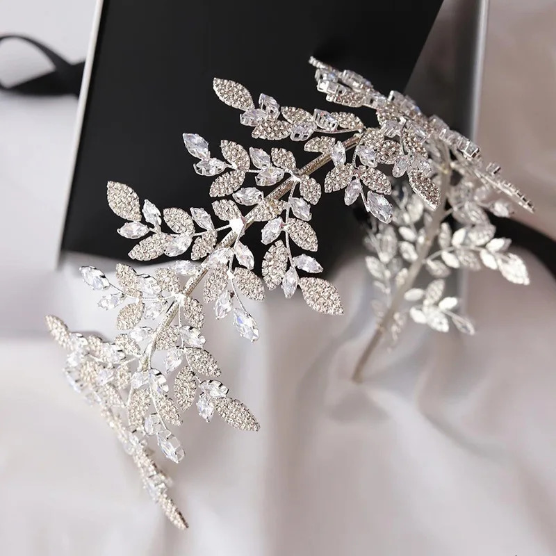 Bridal Headband Zircon Crystal Princess Wedding Headband Bridal Headwear Tiaras Crown Womens Party Ball Hair Jewelry Headwear 241115