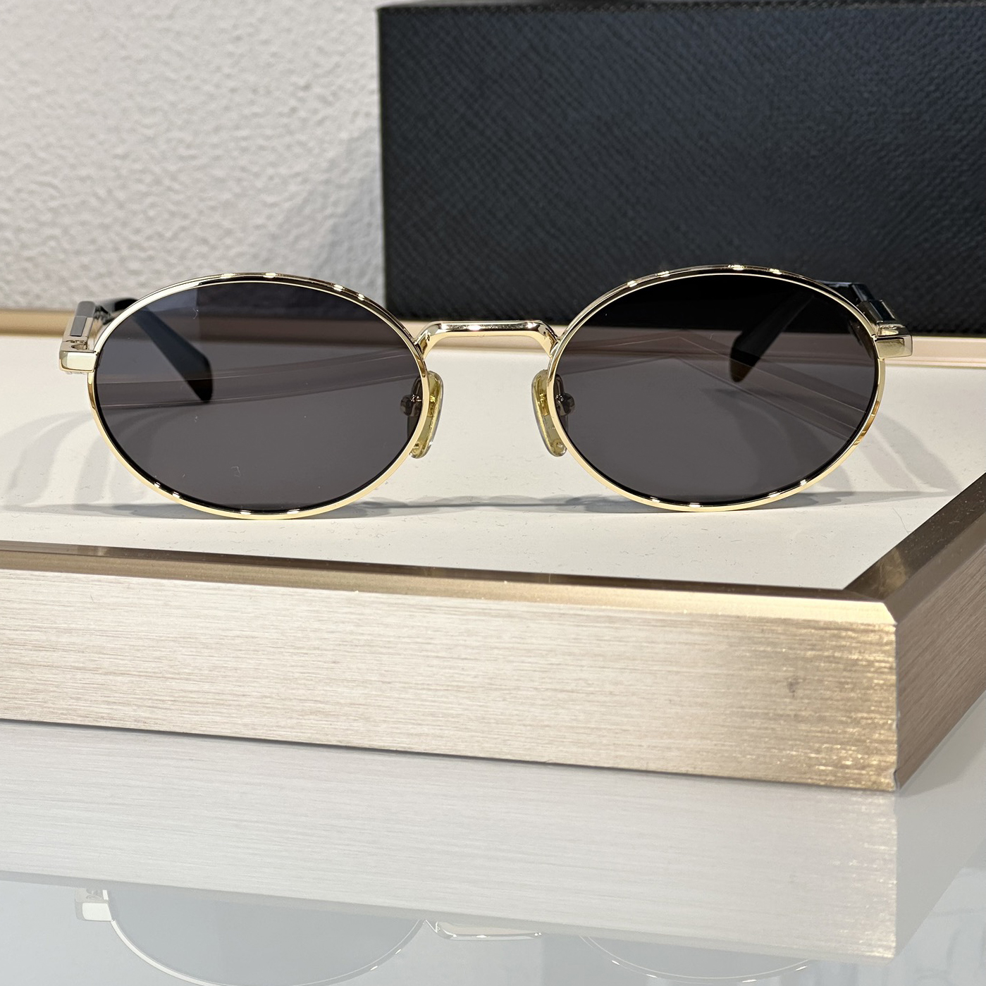 Oval Round Sunglasses Gold Metal Frame Dark Grey Women Men Summer Shades Sunnies Lunettes de Soleil Glasses Occhiali da sole UV400 Eyewear