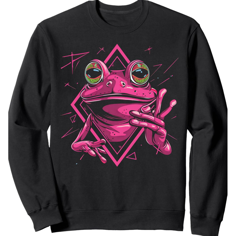 Long Sleeve Shirts for Men sweatshirt Frog Toad Amphibian Cute Funny Animal Lover Design Graphic Sweatshirt T shirt Tee Streetwear Casual tops clothes