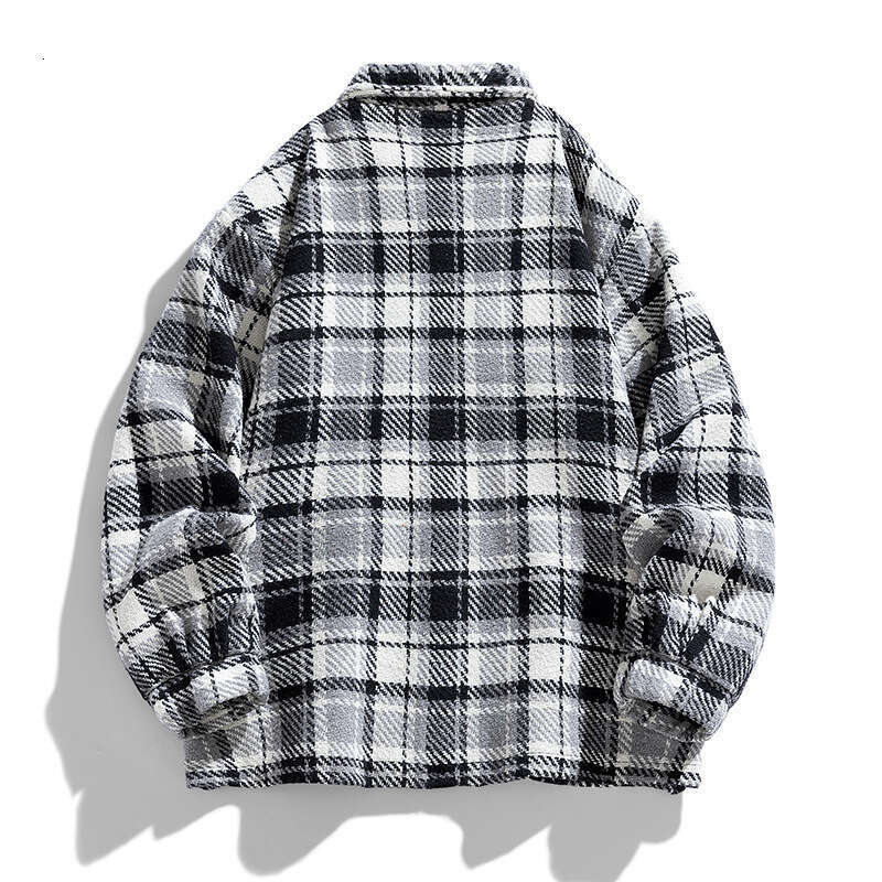 NASA Plaid Men's Autumn Winter New Trend Versatile Lapel, Cool And Loose Casual Small Fragrance Couple Jacket