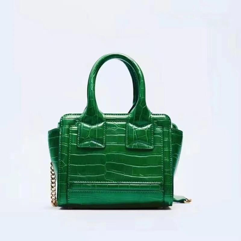 Top-Handle Bags For Women 2024 New Casual Female Leather Handbags Fashion Printing Crossbody Commuter Small Square Bag