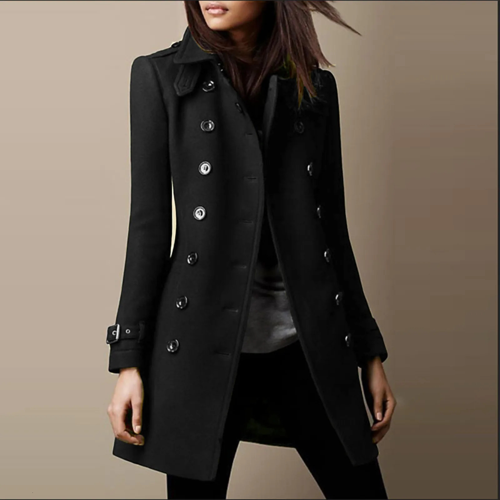 Lady Jacket Winter Coat Lapel Long Sleeve Padded Leather Vintage Thicken Chaquetas Invierno Mujer 2024 241115