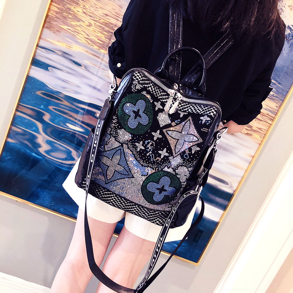 High End Wer Set Dia New Fashion Women's Backpack Single Shoulder Bag Genuine Leather Plain BagVoyage