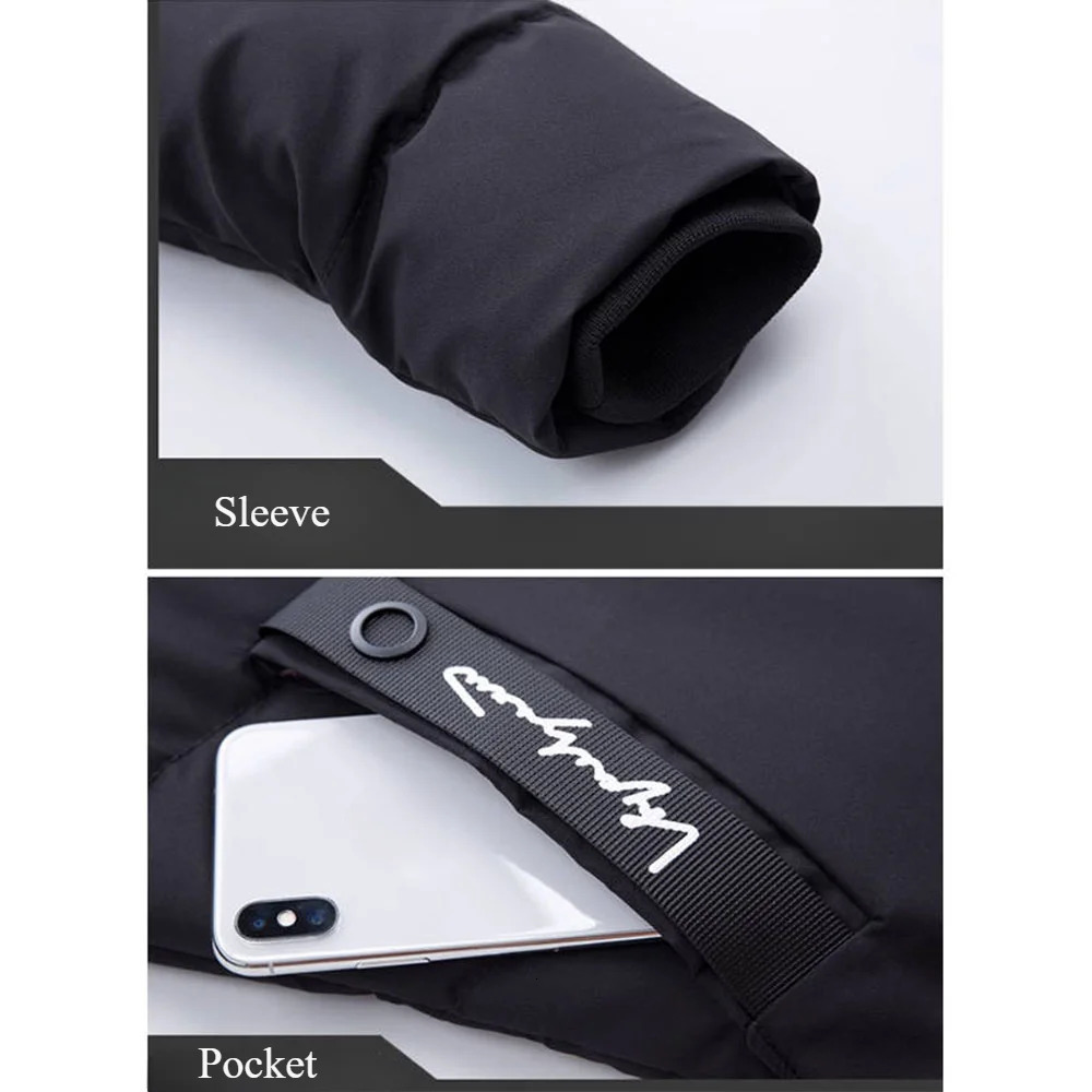 Winter Fleece Mens Long Parkas Jacket Fashion Men Fur Collar Thermal Parka Coats Casual Warm Windbreaker Padded Male Clothing 241115
