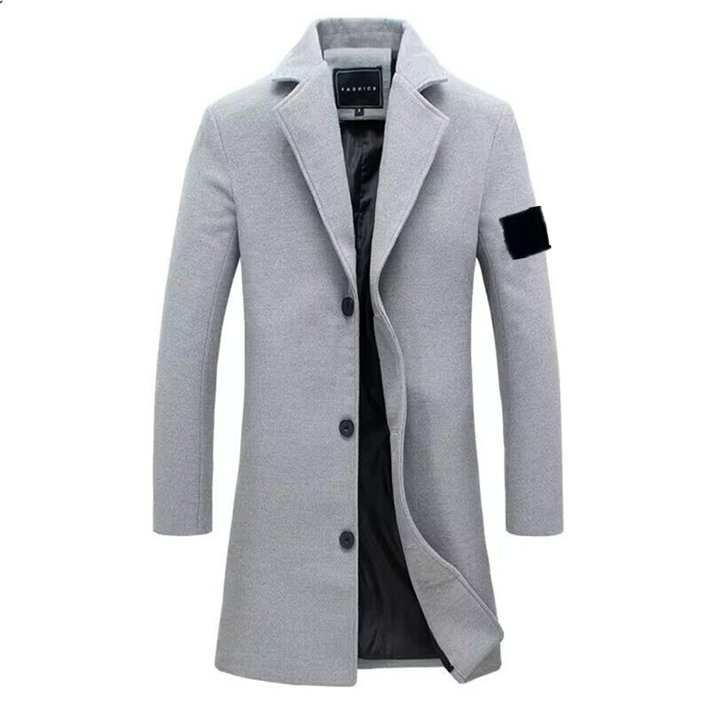 luxury Autumn Winter stones jacket islands cargo jumper Mens women Long Trench Coat Fashion Boutique Wool Coats Male Slim Woolen Windbreaker Jacket me