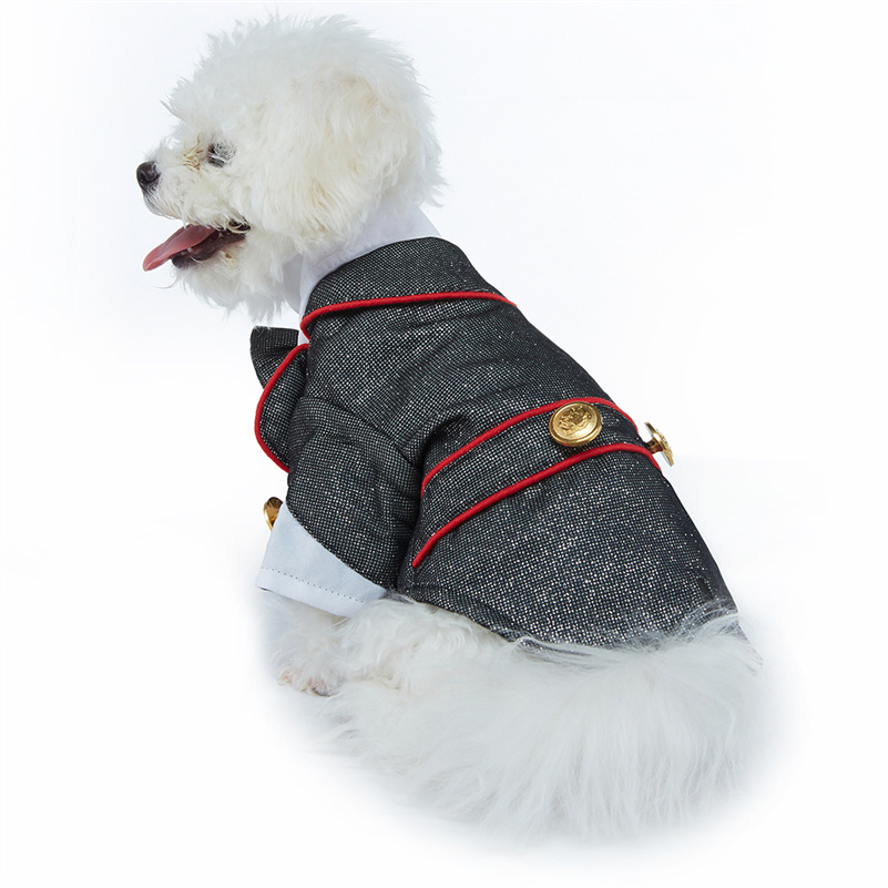 Pet Wedding Suit Formal Tuxedo with Black Bow Tie Dog Outfit for Small Medium Dogs Cats Dog Wedding Attire Dress Up Cosplay Prince Costume Gentleman A