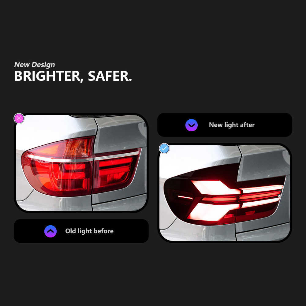 Taillight Upgrade For BMW X5 E70 2010-2013 LED DRL Brake Dynamic Turn Signal Light Assembly Car Lamp