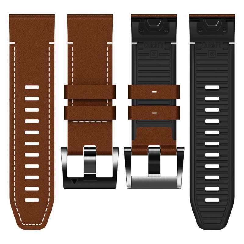 New Arrival Leather strap 7X 7 6 6X Pro Wah Band for Gin Fenny 5X Plus Epix Gen 2 Epix Pro 47mm wristband 26mm QuickFit Z241115