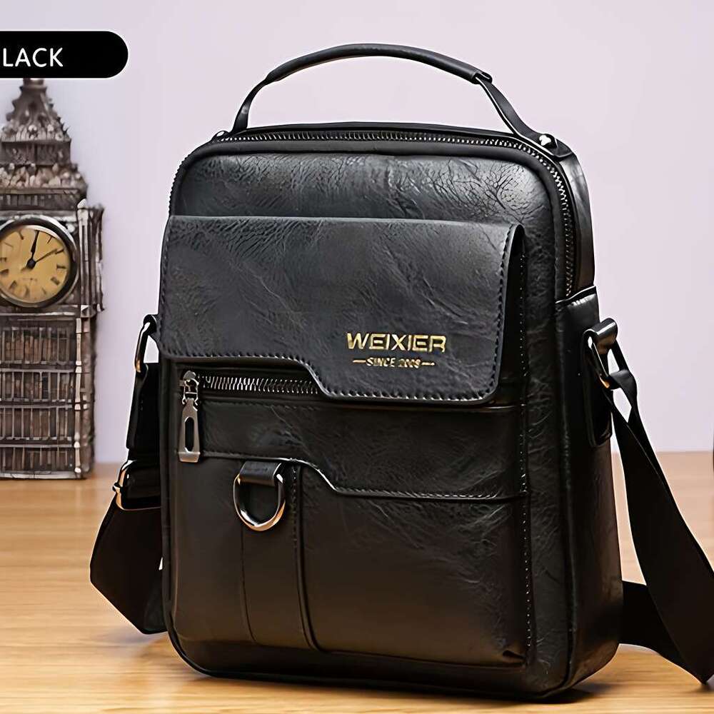 Men's Genuine Leather Crossbody Shoulder Bags Vintage Handbags Business Bag