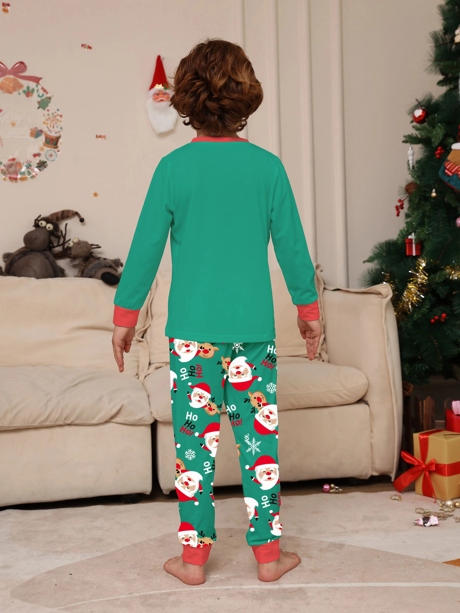 2024 Winter Couples Christmas Pajamas For Family Matching Outfits Mother Kids Clothes Christmas Deer Pajamas Family Clothing Set 241115