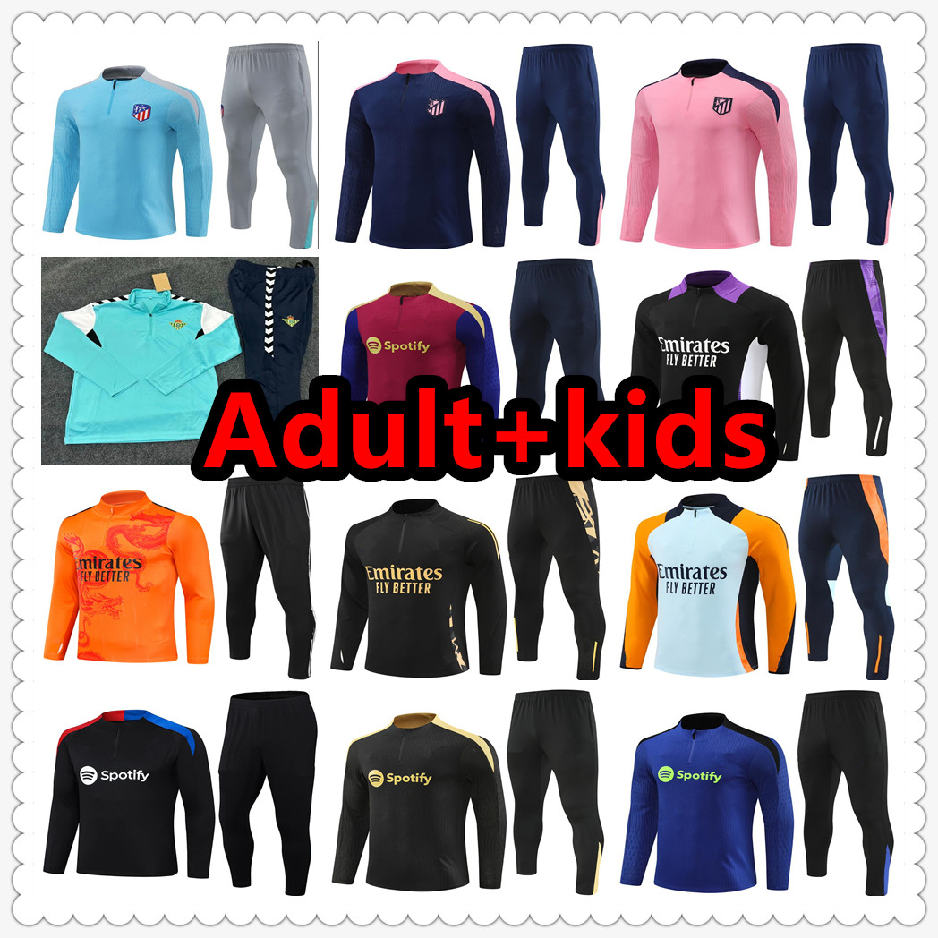 23 24 25 tracksuit soccer jerseys football jersey Chandal Futbol Survetement foot maillot de training suit jacket 23 2024 2025 Men kids kit