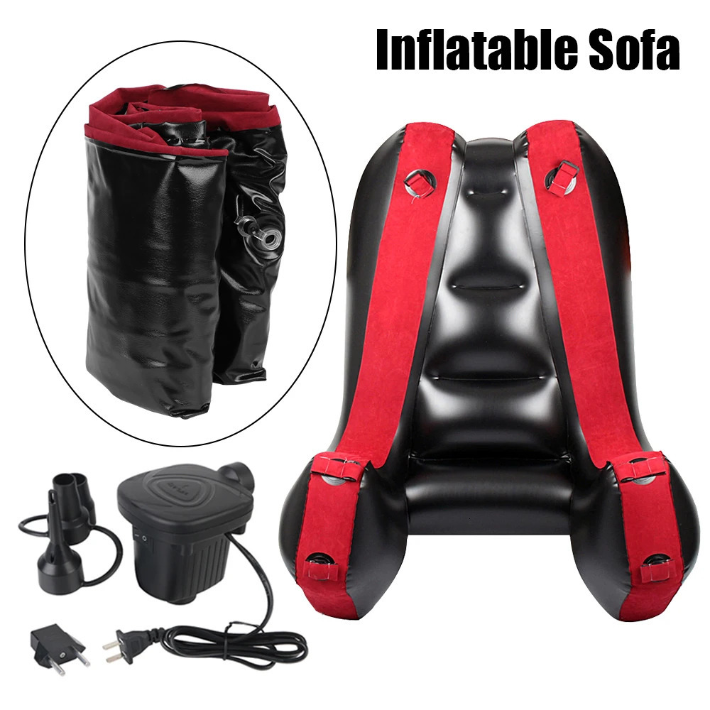 Sex Sofa Split Leg Inflatable Furniture Mat Pillows Air Pump Sex Toys For Adults Couple Games Women Vaginal Blowjob Anal Plug 240401