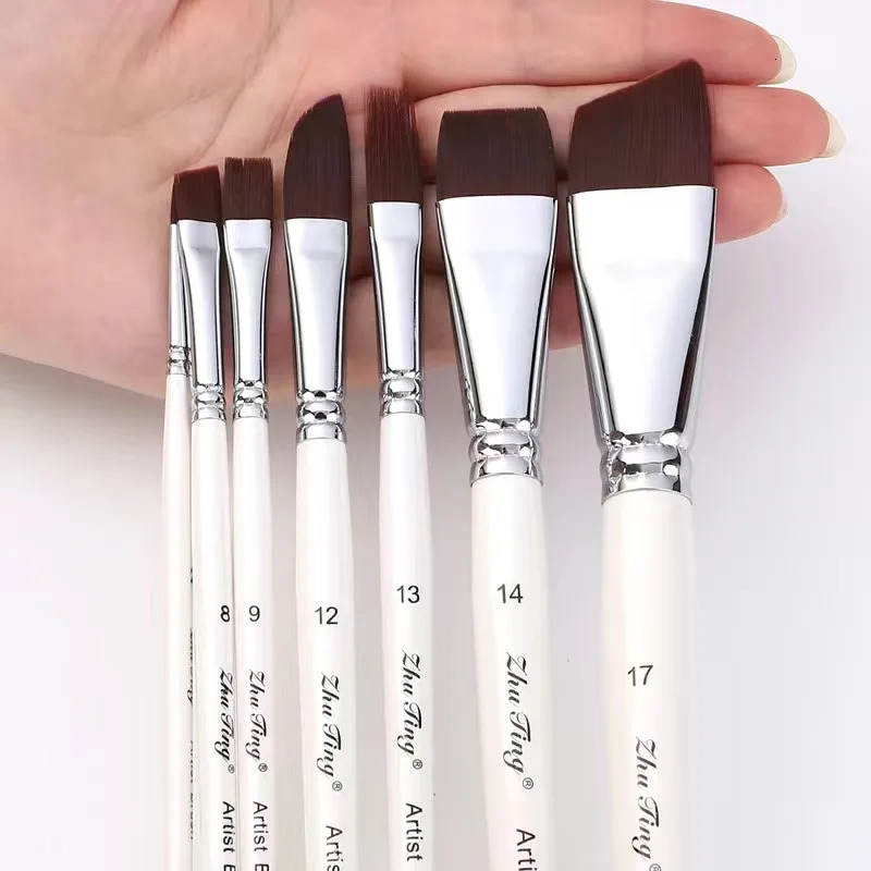 17 professional facial and body painting brushes high-quality white artist watercolor makeup brush set childrens body art 241114