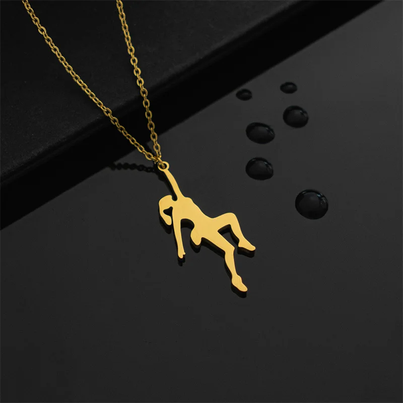 10PCS Goddess Of Rock Climbing Mountain Girl Necklace Stainless Steel Boy Hero Climber Humanoid Pendant Clavicle Choker for Hiking Outdoor Travel Extr