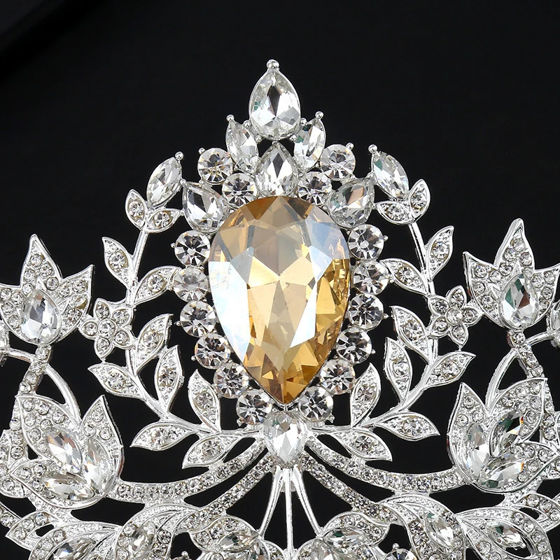 Levery Miss Universe Power of Unity Crown Clone Rhine Stone Ornament Large Crown Adjustable Bridal Wedding Party Big Crow 241114
