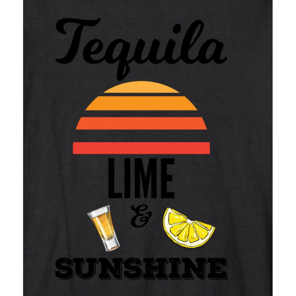 Long Sleeve Shirts for Men sweatshirt Tequila Lime And Sunshine Shot And Lime Drinkers Long Sleeve Tee Streetwear Casual tops clothes cool