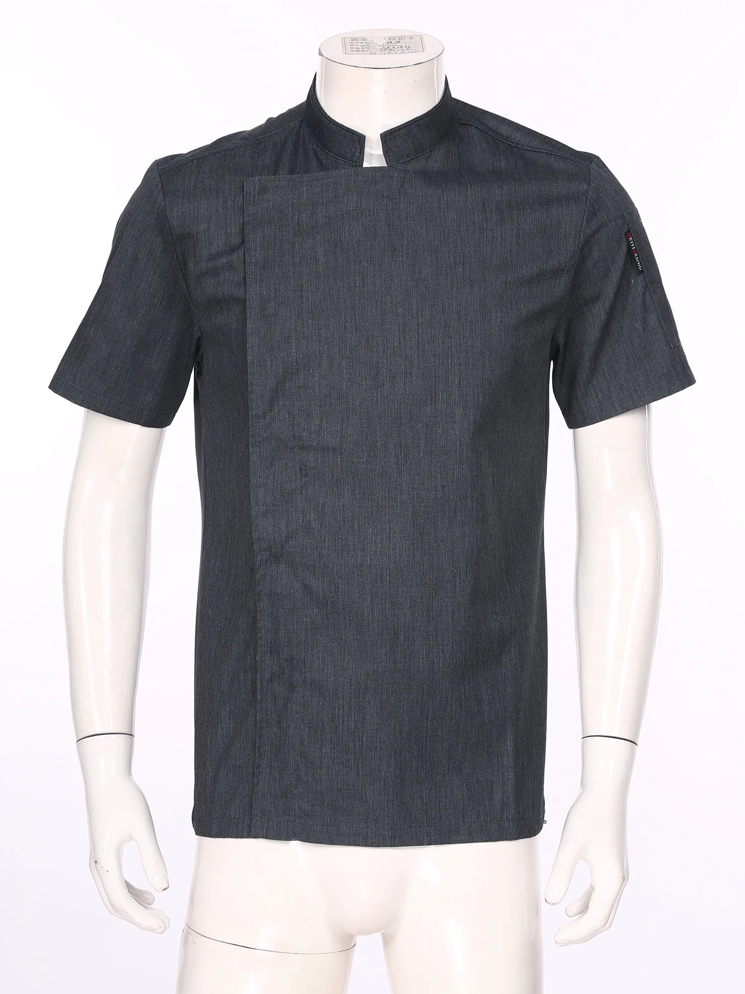 Unisex Men Women Breathable Chef Jacket Cooking Coats Short Sleeve Canteen Work Coat el Restaurant Uniforms Tops 240412
