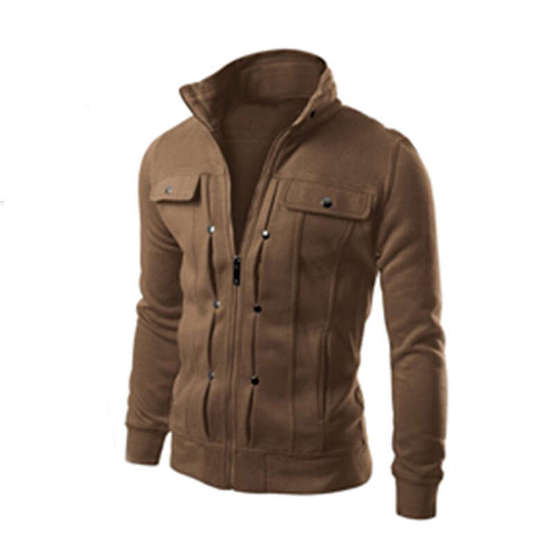 Outdoor Casual Men's Jacket With Fashionable Zipper And Cardigan Jacket, Available In Multiple Colors