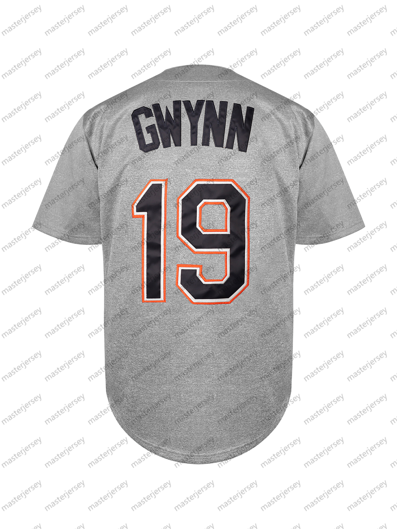 #19 GWYNN Baseball Jerseys Men's Sewing Embroidery High Quality In Stock Fast Shipping Slight Stretch Polyester - Perfect for Sports Jersey