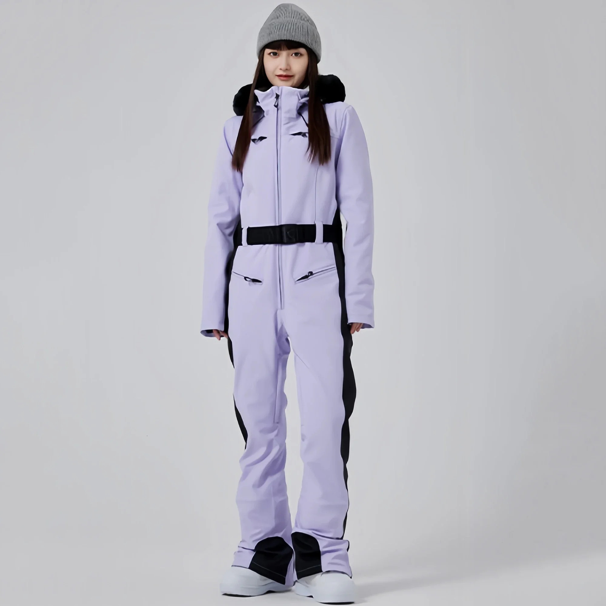 2025 Ski Suits Women Snowboarding Tracuit Sport Skiing Suit Windproof Thermal Winter Slim Fit One Piece Snow Jumpsuit Clothes