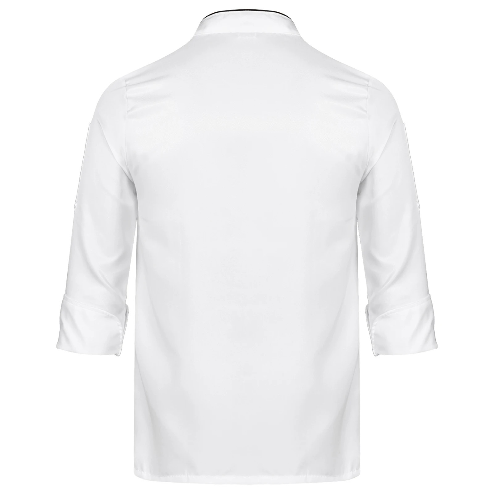 Unisex Chef Restaurant Jacket Short Long Sleeve DoubleBreasted Coat Men Women Canteen el Kitchen Bakery Work Uniform 240412