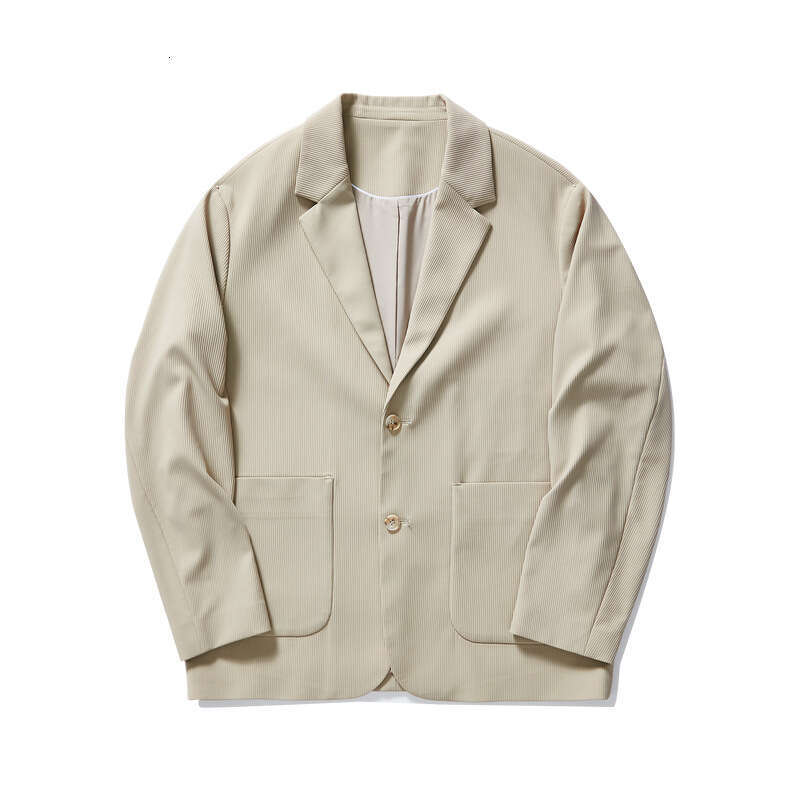 Momaike Simple Solid Color Casual For Men 2024 Autumn New Light Business Men's Suit Coat 80901