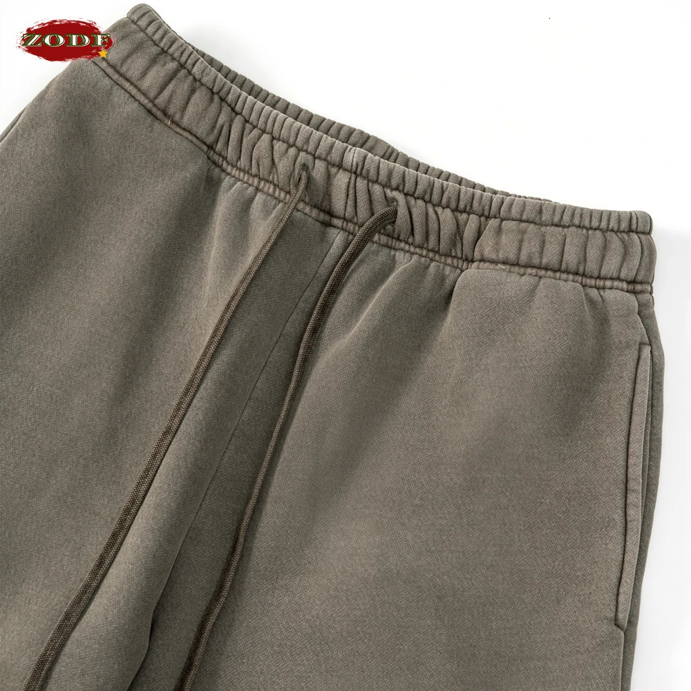 ZODF Retro Mens Winter Wash Wool Straight Pants Unisex Loose 332gsm Knitted Warm Soft Clothing HY0869 241115