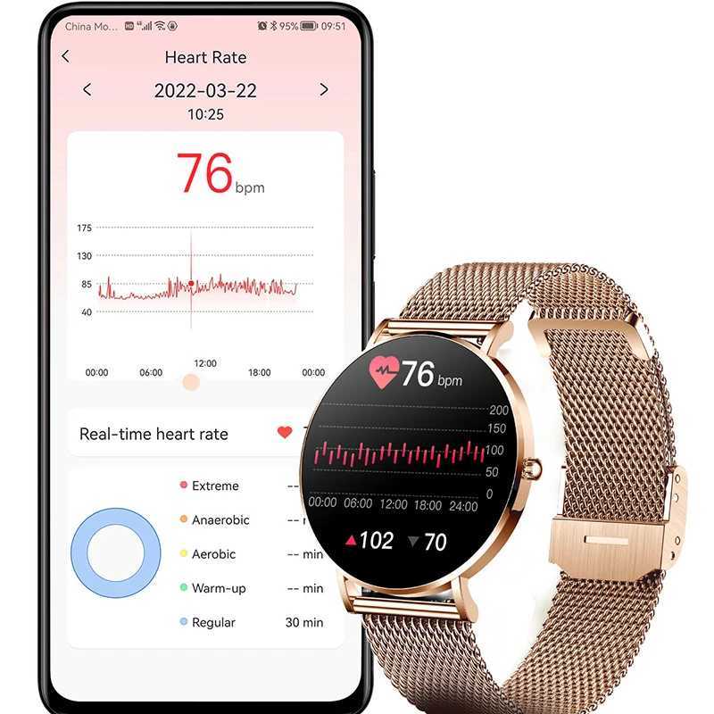 2024 new tra Thin smartwatch Wen 1.36-inch AMOLED 360 * 360 high-definition pixel display screen always shows call time reminder smartwatch for ladies
