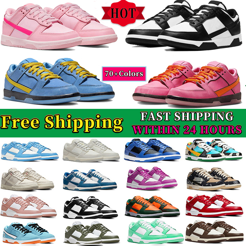 Free shipping shoes Mens Local Warehouse Casual sneakers Designer Men Womens Low Shoes White Black Cacao Wow Triple Pink pandasneakers women Platform Trainers