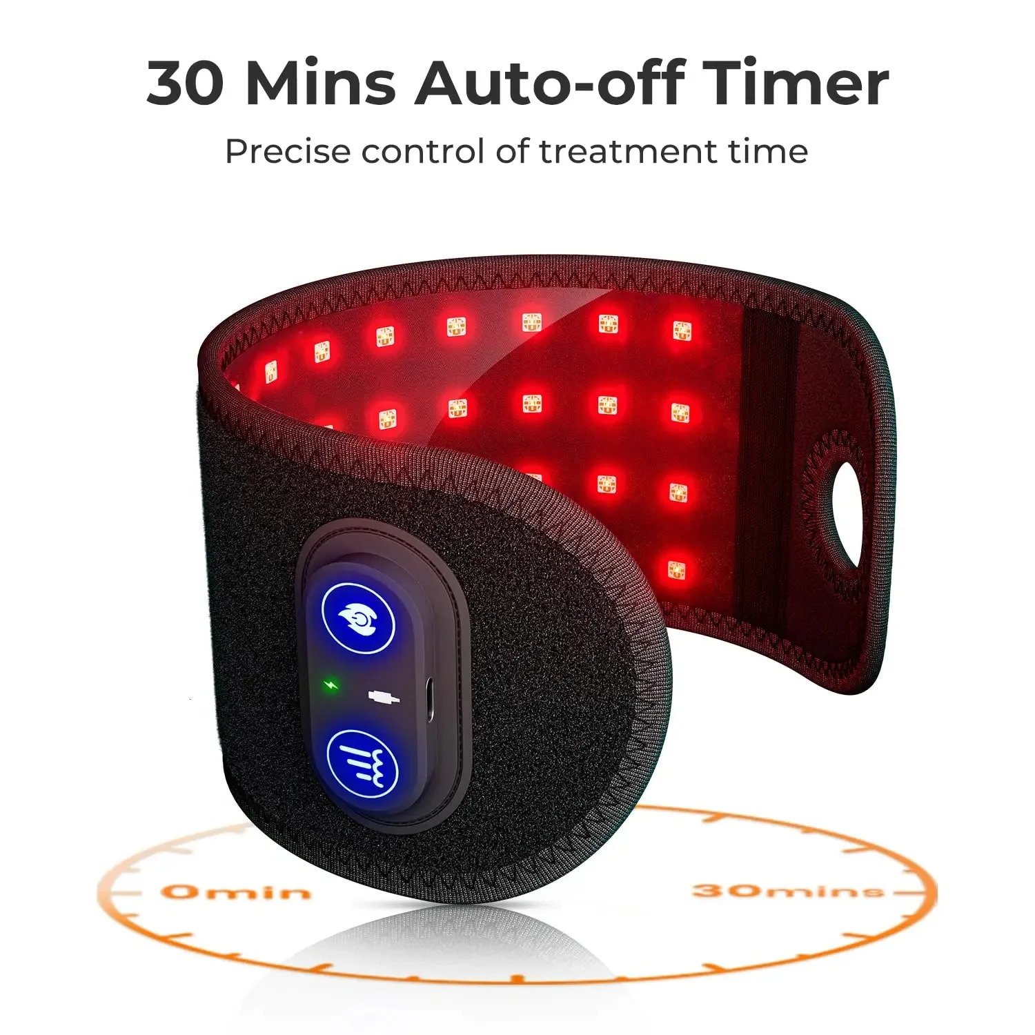 Sports wristband wearable red light therapy stand red light therapy stand wrist support stand hand massager 660nm 850nm LED lights 241114