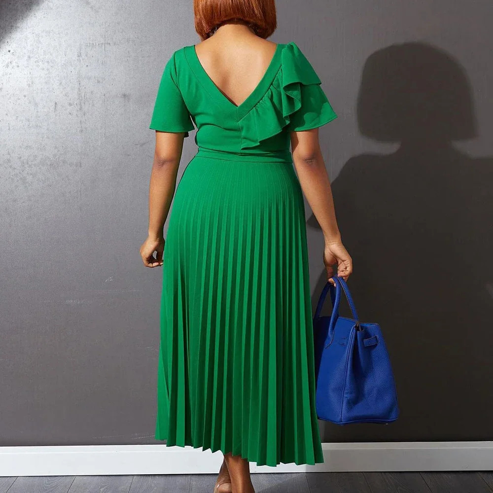 Green Blue Yellow White Summer Maxi Dress Women Guest Wedding Party Clothes Elegant Fashion Long Skirt Korean Style 240415