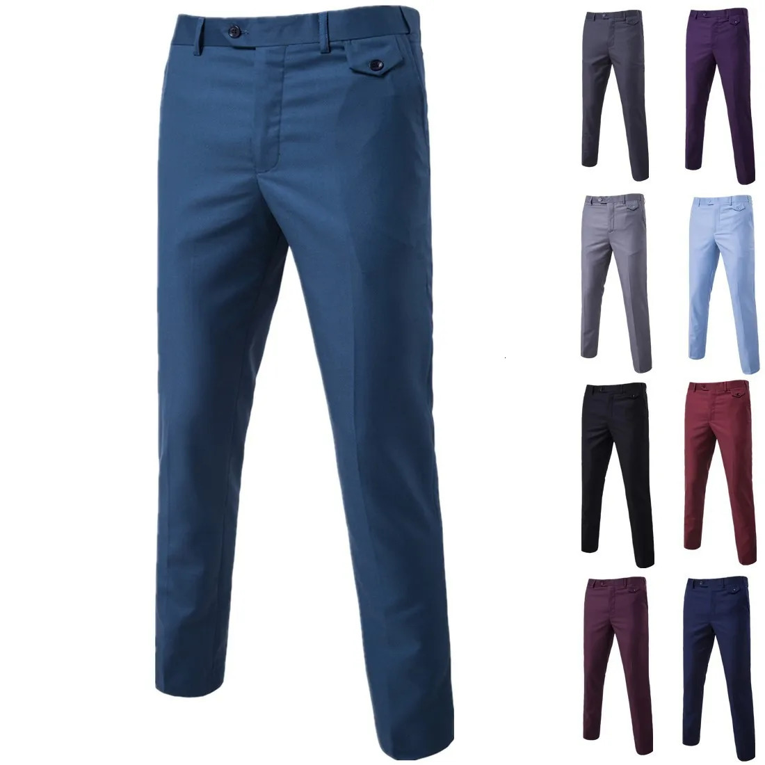 Mens set pants Business mens casual Trouser gentlemens party solid color 9color beauty S01P 241115