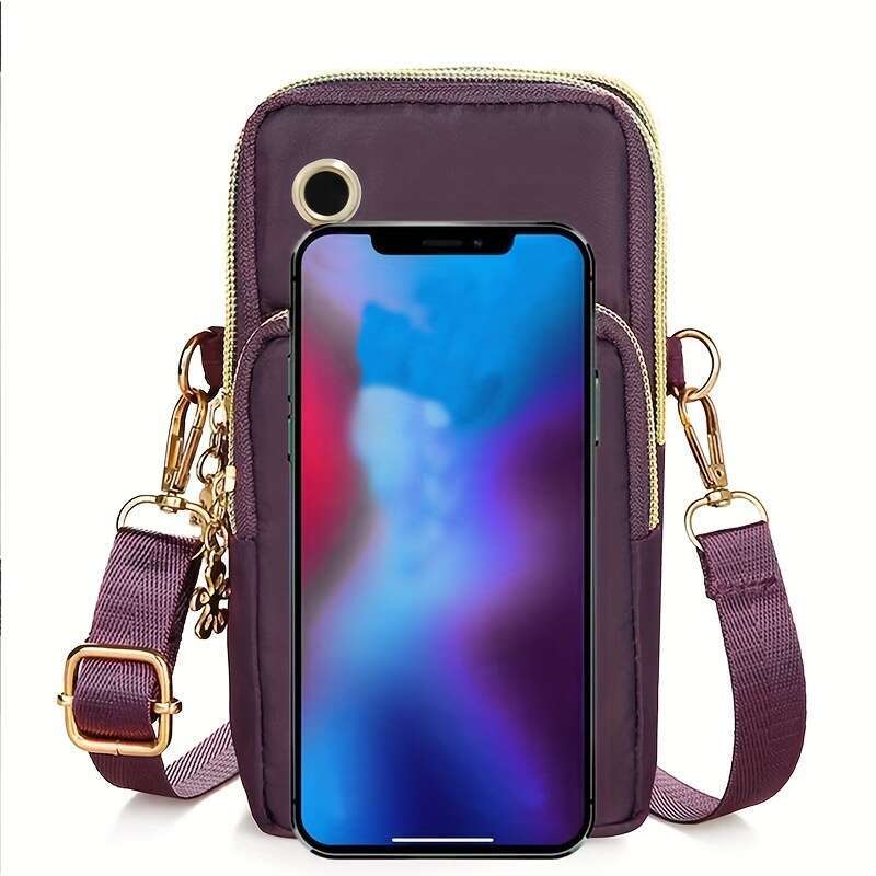 2025S Designer S New Model Mini Black Crossbody Phone Bag With Adjustable Shoulder Strap Golden Charm And Stylish Design