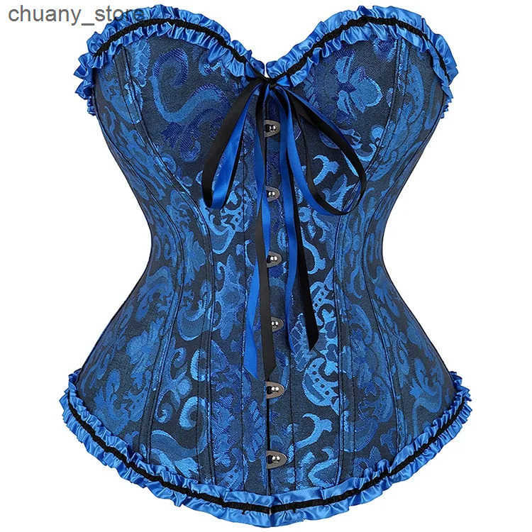 Belts Women Vintage Overbust Corset Tops Gothic Victorian Lace-up Boned Bustier Shapewear Slimming Waist Shaping Korset L240910