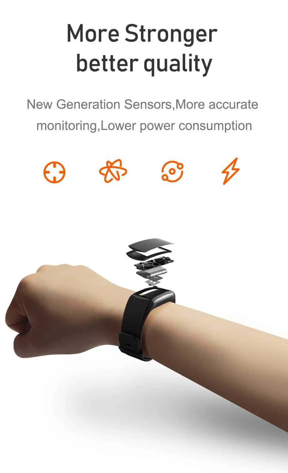 Smart Watch 0.96 inch Fashion Fitness Tracker Activity Rate Sleep Health Exercise Bracelet Mens Watch Y241114