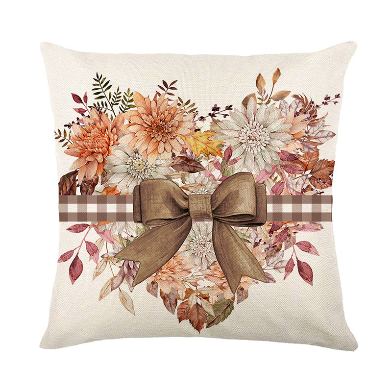Throw Pillow Covers Spring Summer Garden Flowers Farmhouse Outside Furniture Bench Chair Decorative Cushion Cases 18x18 inch for Swing Deep Seat Bed C