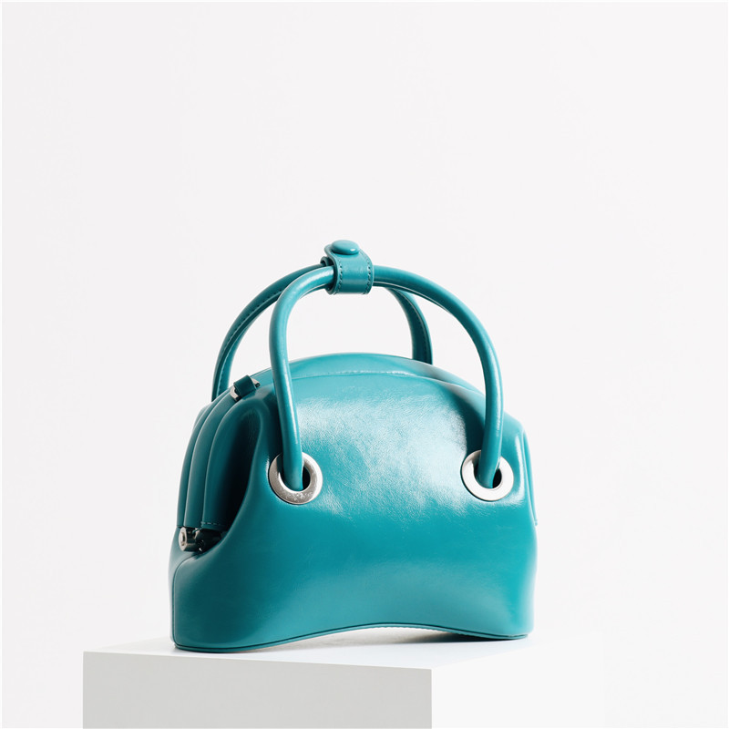 Women's Genuine Leather Handbag - Retro Fashion Cowhide Clip Catfish Bag for Spring & Summer