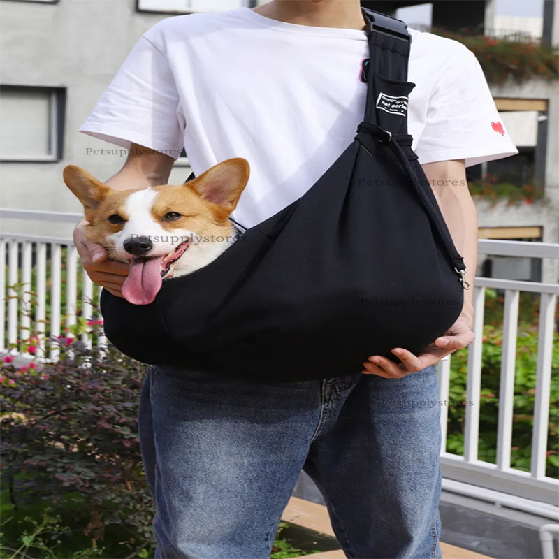 Dog Carrier Bag Pet Crossbody Adjustable Shoulder Outdoor Travel Portable Cat Puppy Sling Cotton Comfortable Tote Carrying