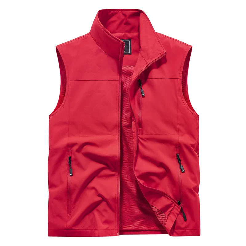FGKKS 2024 Outdoor Casual Vest For Men Large Pocket Fashion Coat High Quality n Street Wear 241114