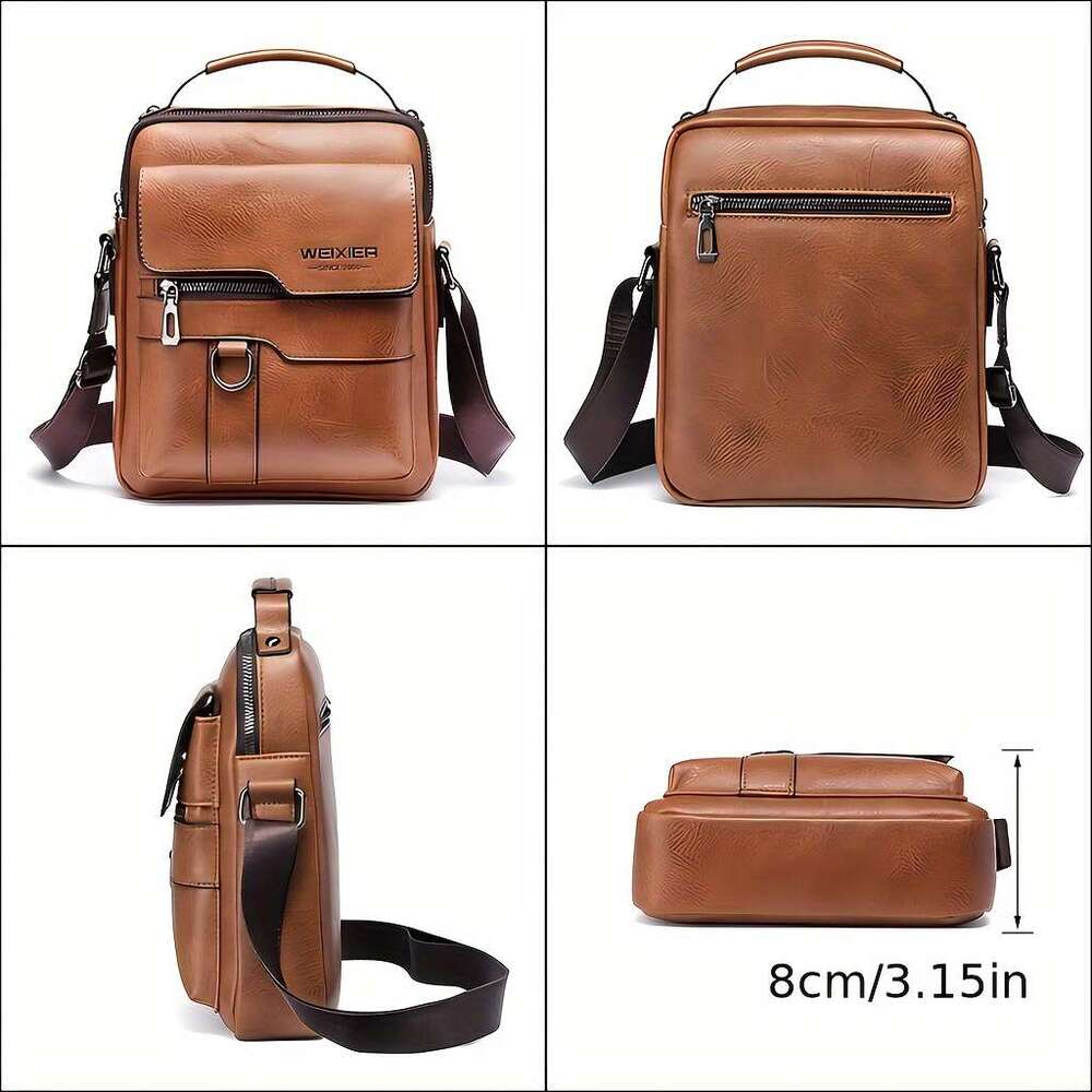 Men's Genuine Leather Crossbody Shoulder Bags Vintage Handbags Business Bag