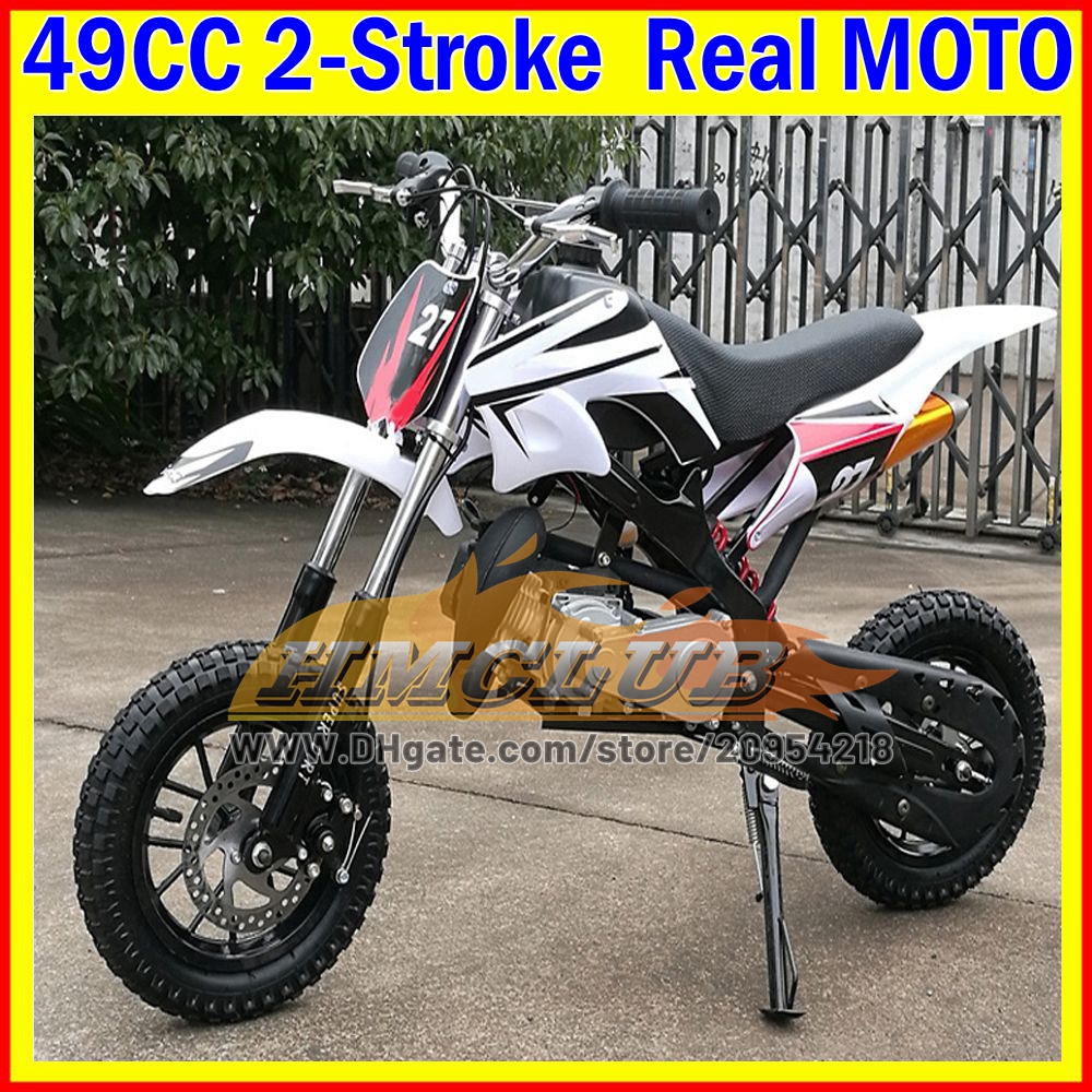 16Colors Real Mini Motorcycle Off-road Vehicle Apollo Mountain 40CC 50CC Dirt Bike Small 2 Stroke Sports Gasoline Children Racing Motorbikes Boy Girl 