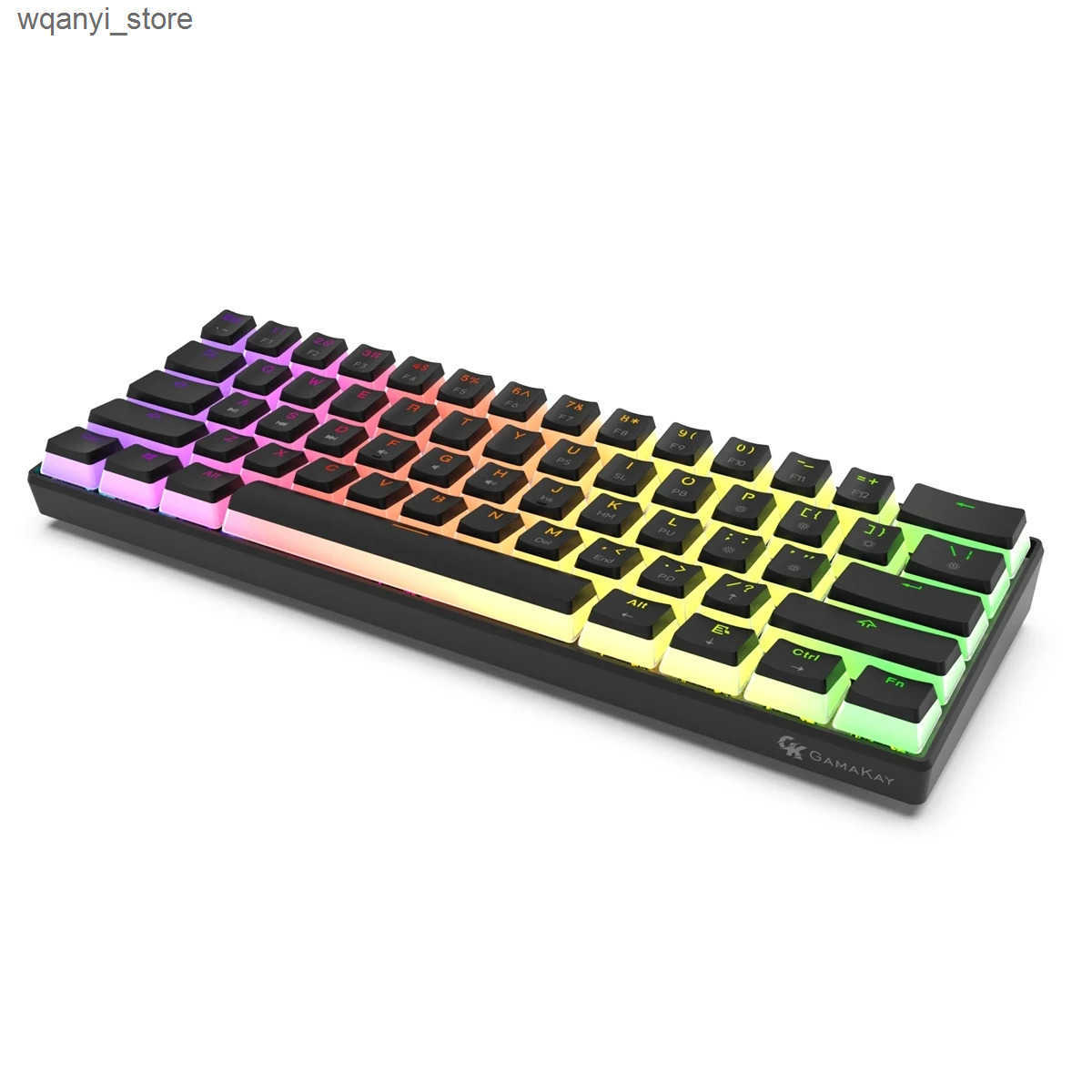 Keyboards GamaKay MK61 60% wired RGB mechanical keyboard Gateron optical switch Pudding keyboard 61 key thermal switch gaming keyboard L240910
