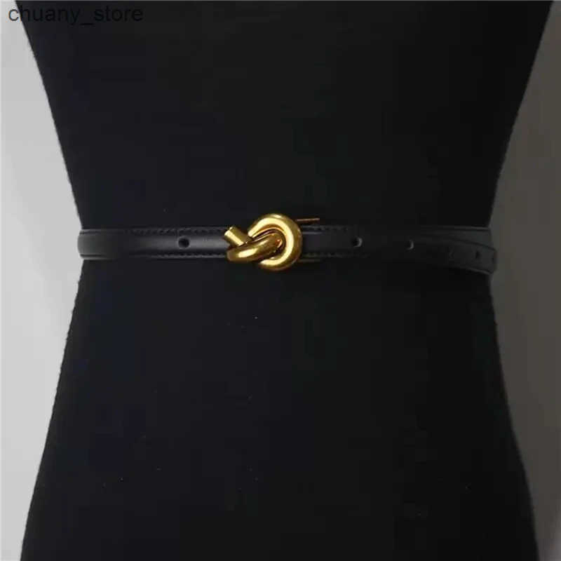 Belts PU Leather Women Fashion Belt Knot Buckle Waistband Cummerbund For Dress Jeans Woman Fashion New L240910