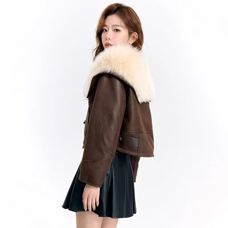 Super Large Natural Fur Collar Jacket 2024Oversized Goose Down Winter Women Puffer Coat Real Female Parkas 241115