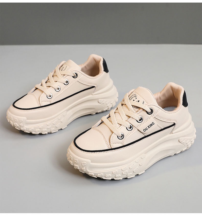 Unique Thick soled Canvas 2024 Spring New Little New White Versatile Board Elevated Casual Shoes